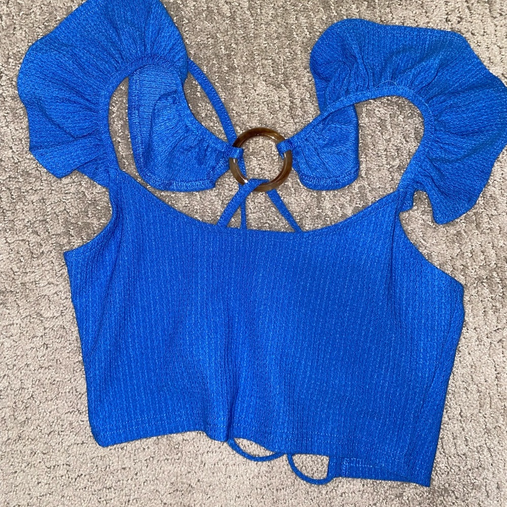 Royal Blue Crop Top